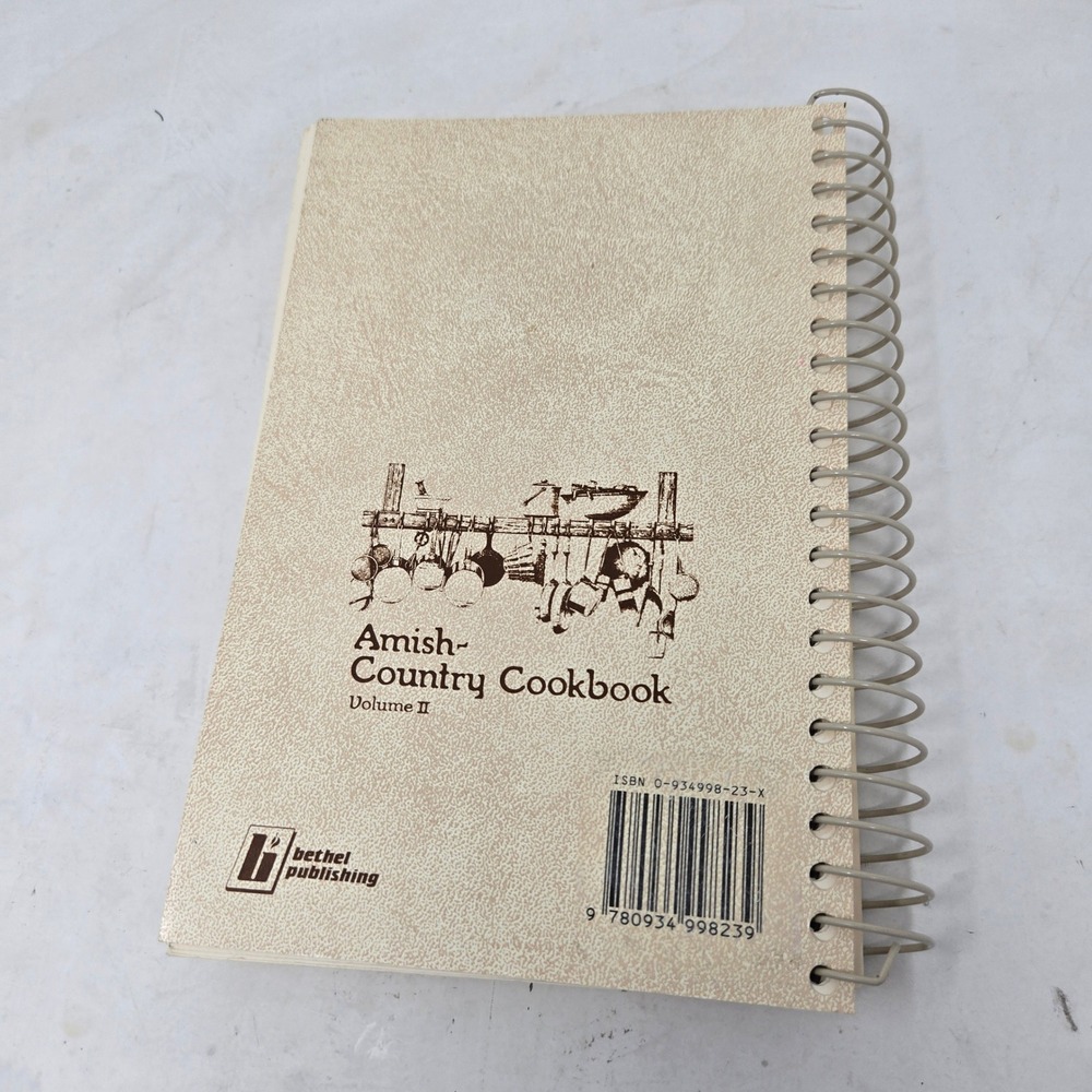 Amish-Country Cookbook Volume II Das Dutchman Essenhaus Spiral 1986 Bethel Pub - Picture 3 of 4
